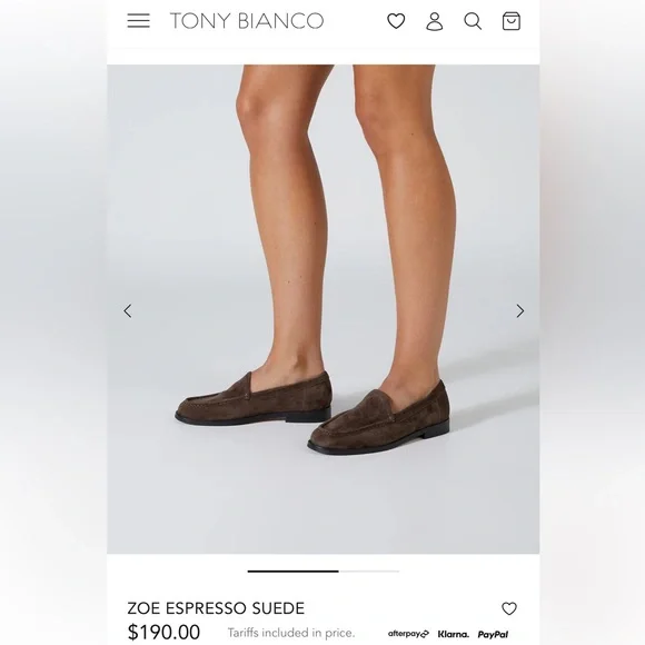 Tony Bianco suede Zoe loafer - 6.5 - Picture 1 of 8